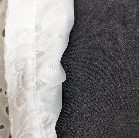 London Time White Eyelet Knee Length Dress Size S - Picture 13 of 14